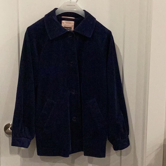 Royal Blue Corduroy 3/4 Car Coat by Part Two - Picture 1 of 8